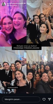 Prilly Latuconsina di Resepsi Luna & Maxime (instagram)